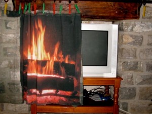 Fire place on cotton